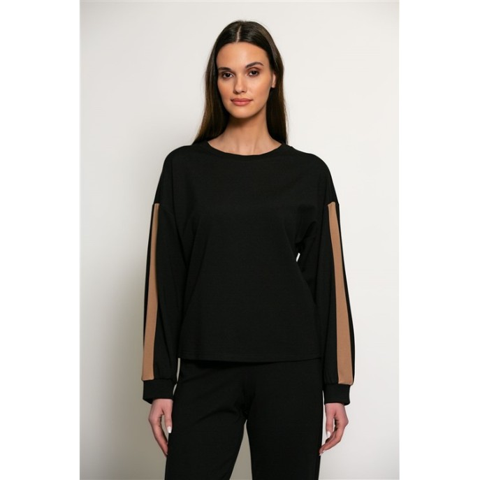 Batida sweater 2272 bies Zwart camel